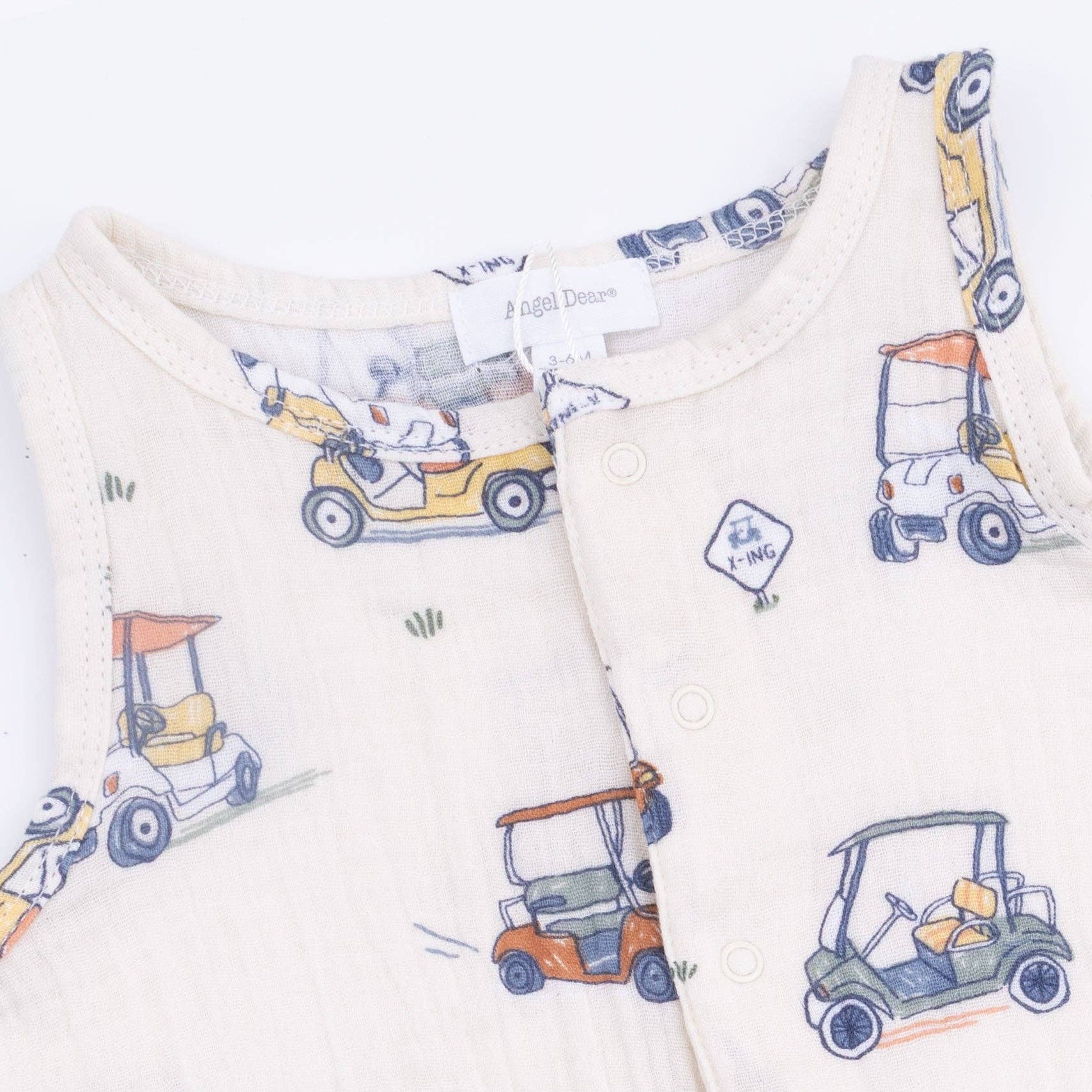 Sleeveless Shortie Romper | Zooming Golf Carts