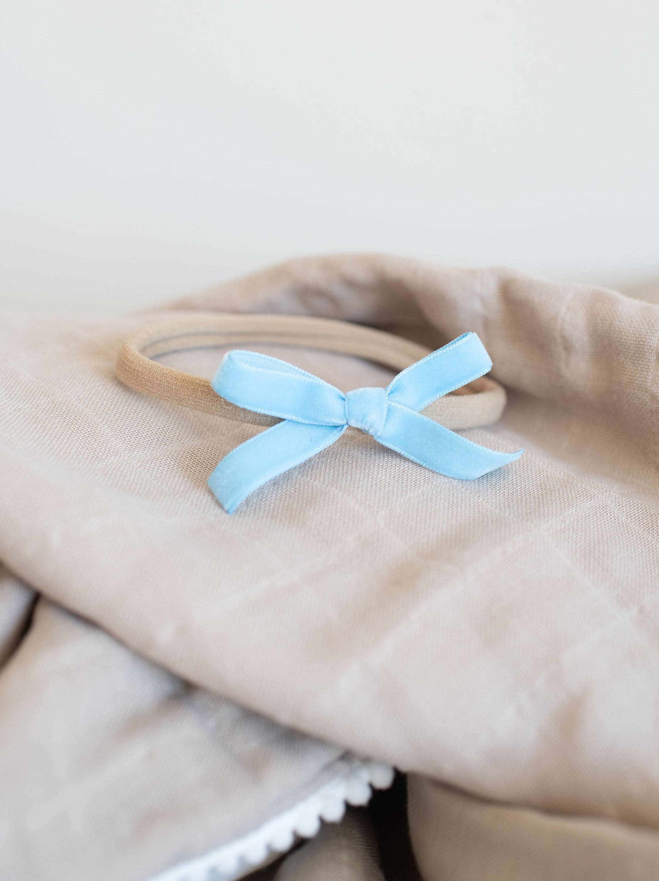 Nylon Headbands with Velvet Bows