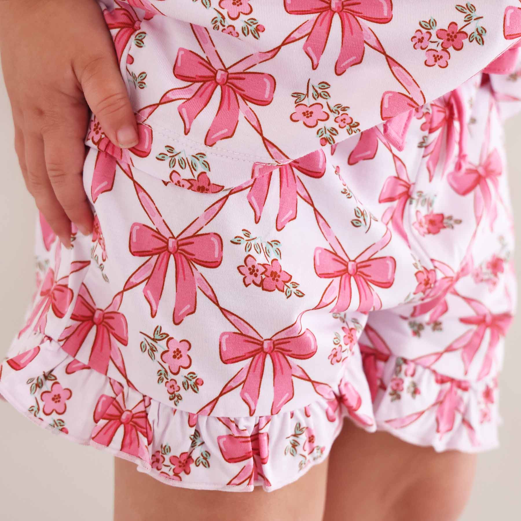 Two Piece Short Lounge Set | Bow Besties