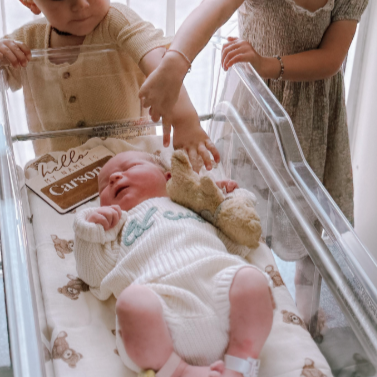 Bamboo Muslin Swaddle Baby Blanket | Teddy Bear