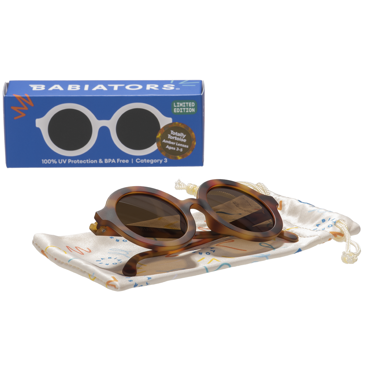 Classic Tortoise Euro Round Kids and Baby Sunglasses