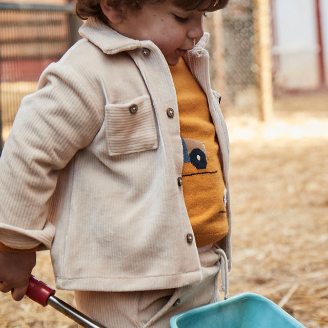 Oatmeal Corduroy Overshirt