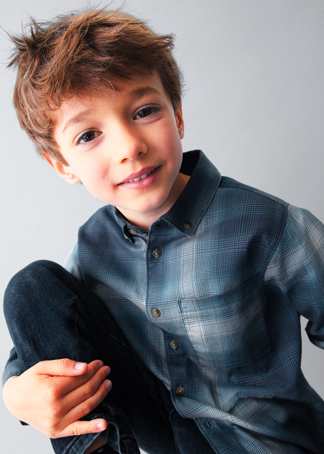 Navy Plaid Shirt