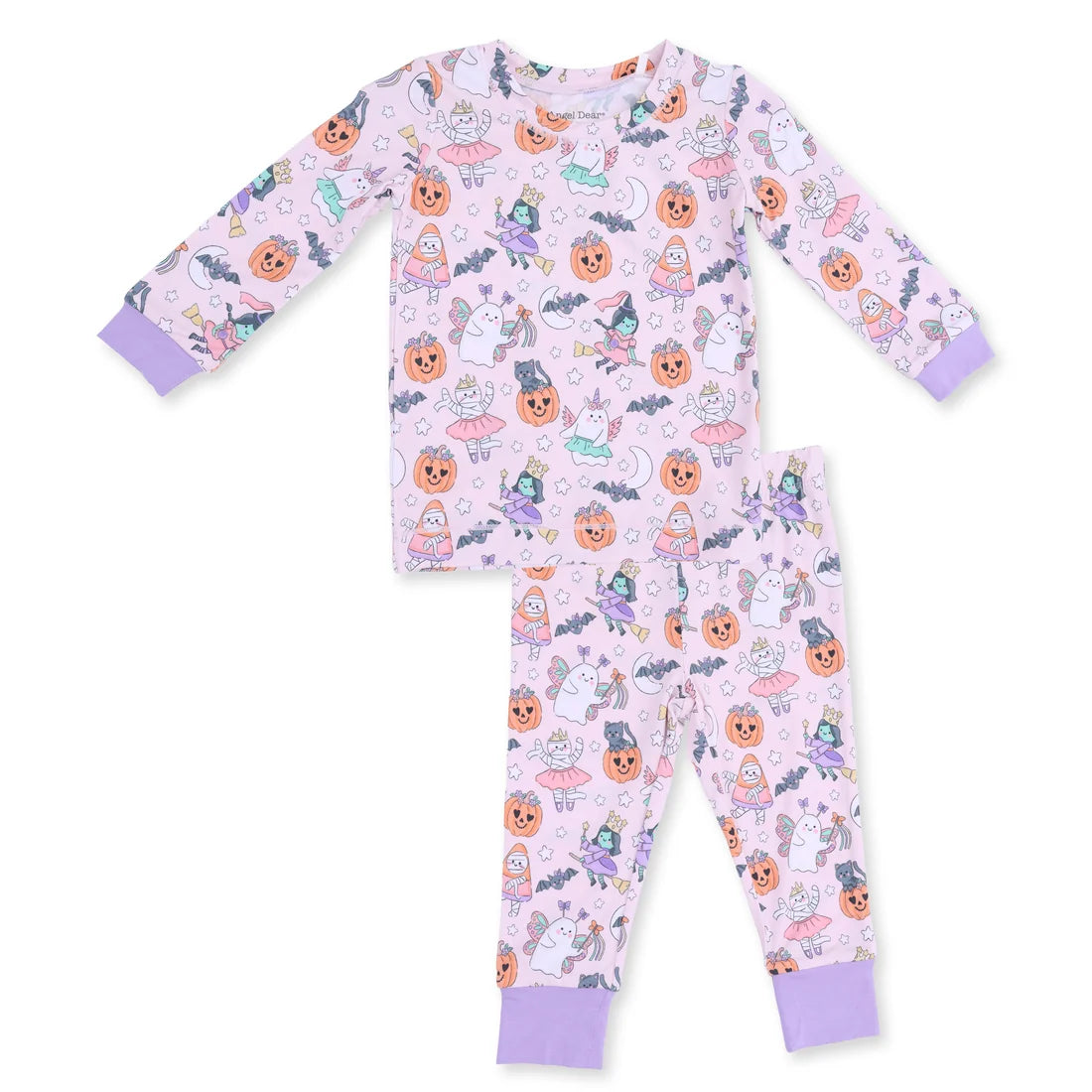 Long Sleeve Pajama Set | Halloween Monster Dress Up Pink