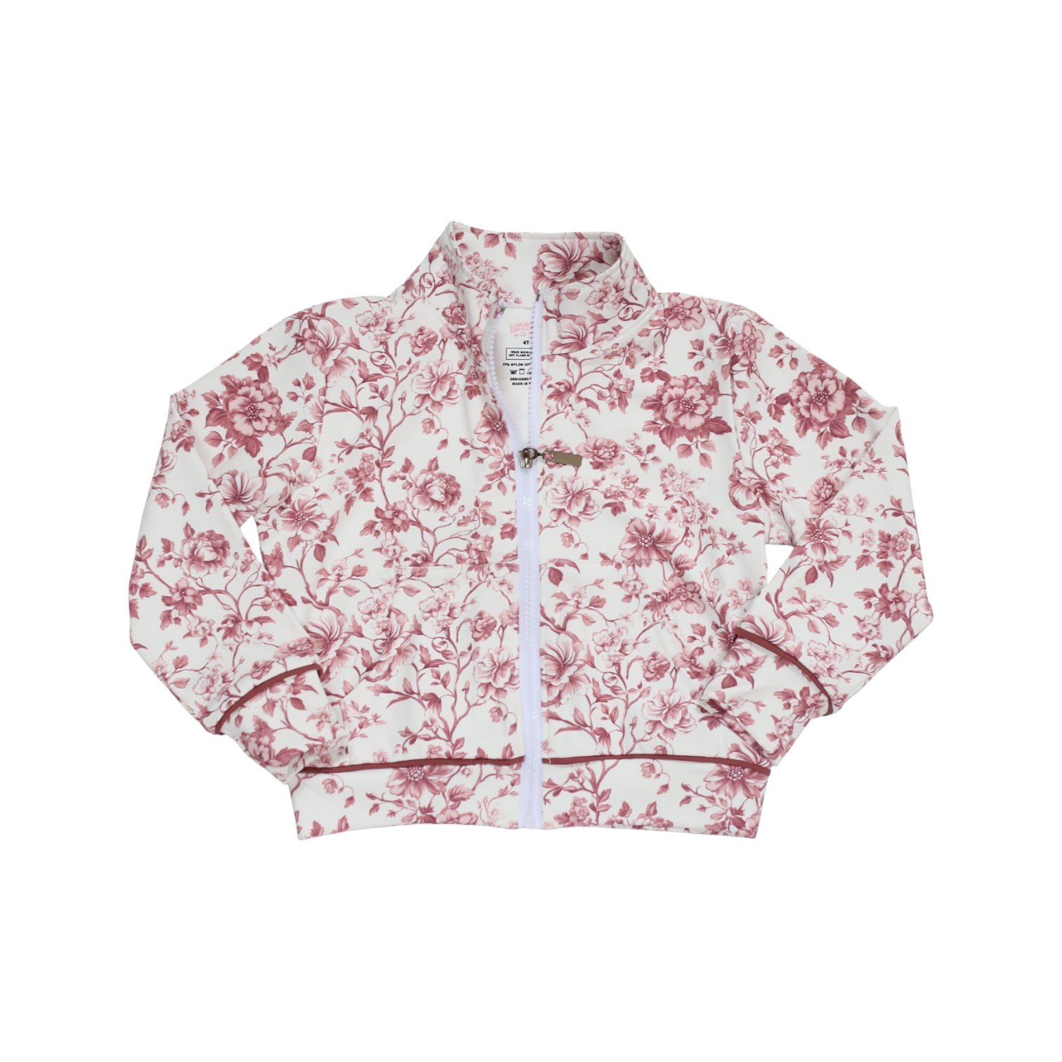 Zip Up Jacket | Taupe Floral