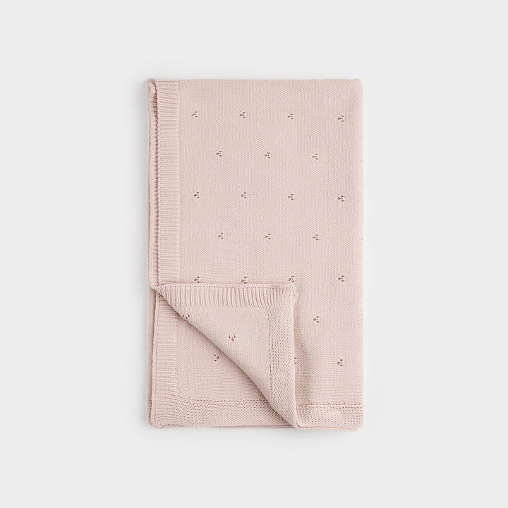 Pointelle Knitted Blanket