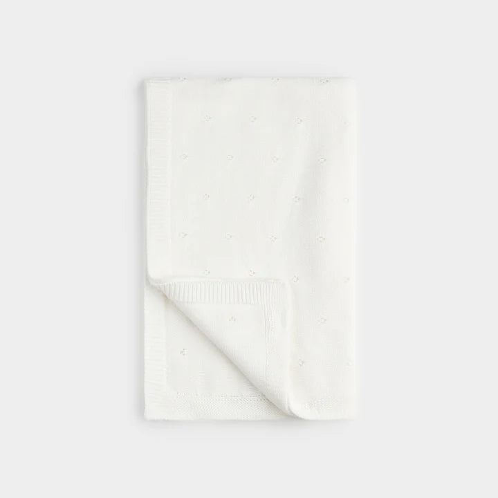 Pointelle Knitted Blanket