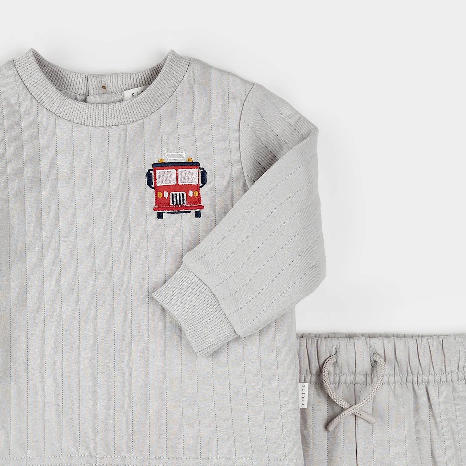 Fire Truck Quilted Jersey Set