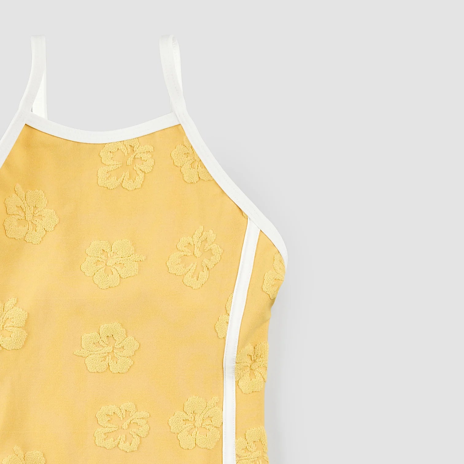 Hibiscus Print on Golden Hour Plush Swimsuit