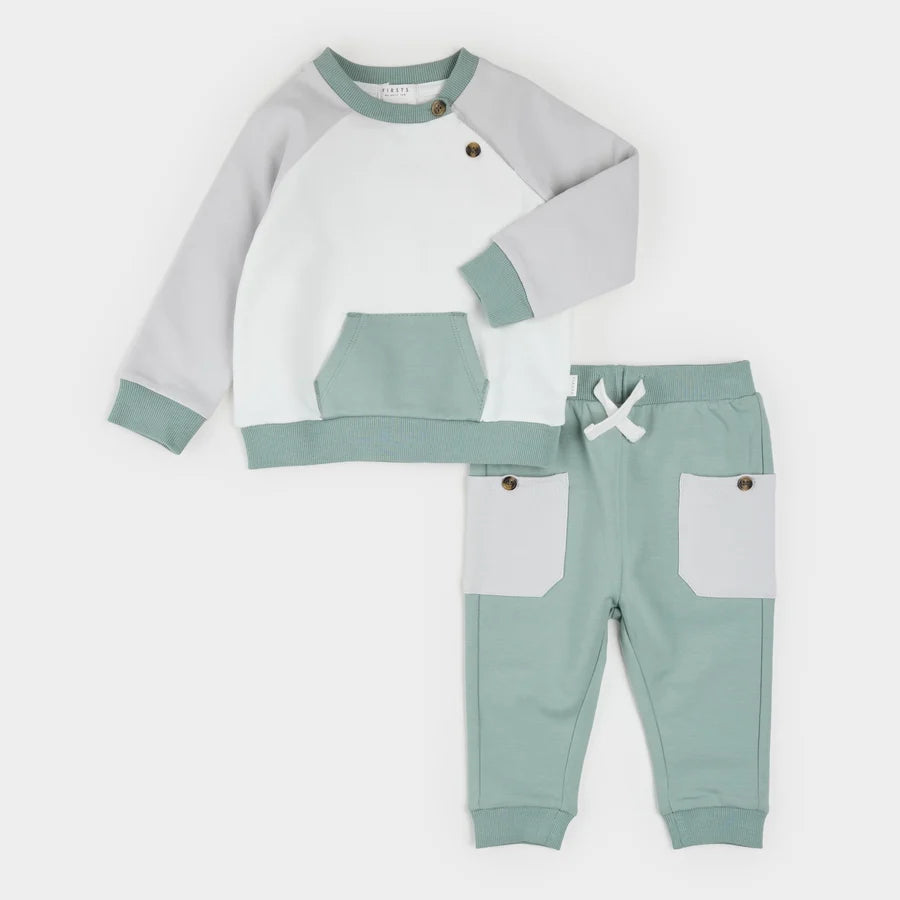 Lunar Rock & Tundra Color Block Outfit Set