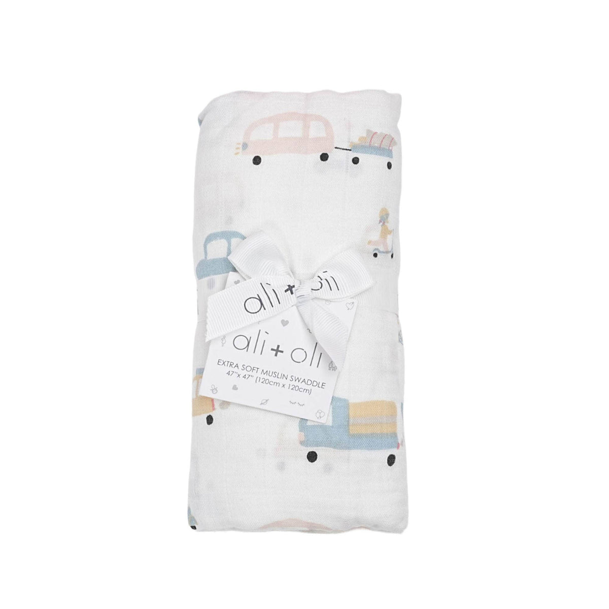 Bamboo Muslin Swaddle Blanket | Cars