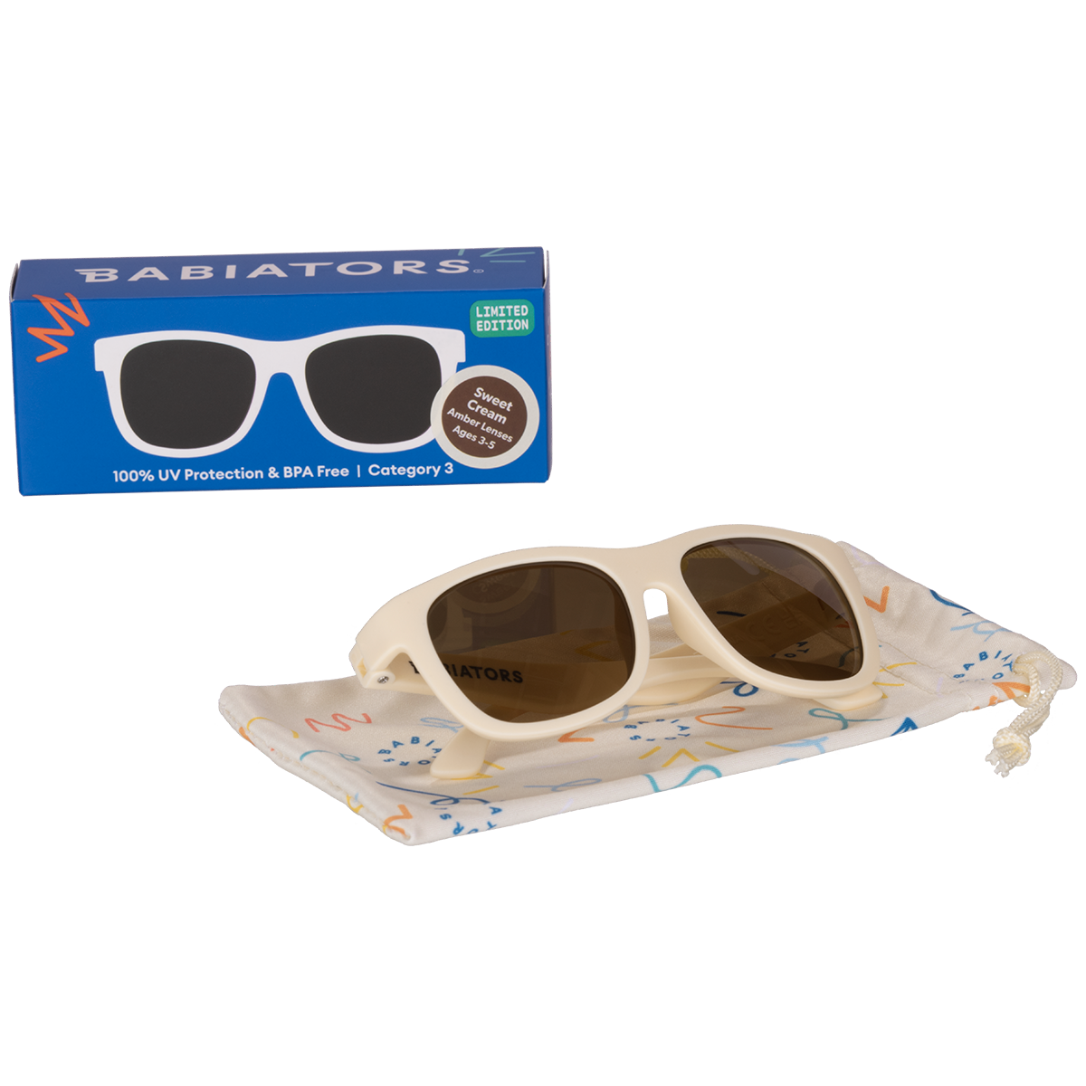 Sweet Cream with Amber Lens Navigator Baby & Kids Sunglasses