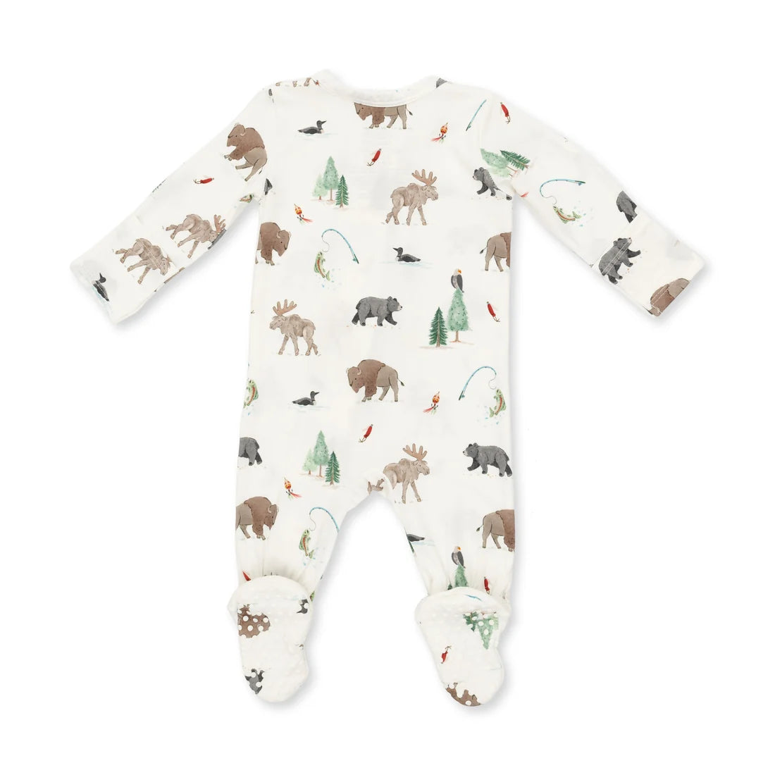 2 Way Zipper Footie | Northern Woodland Animals