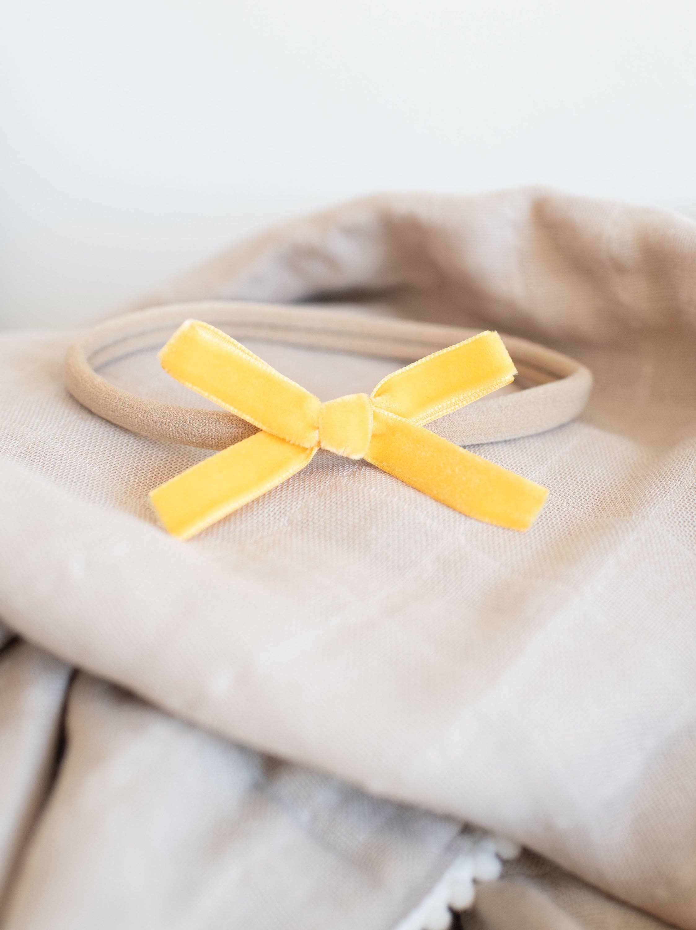 Nylon Headbands with Velvet Bows