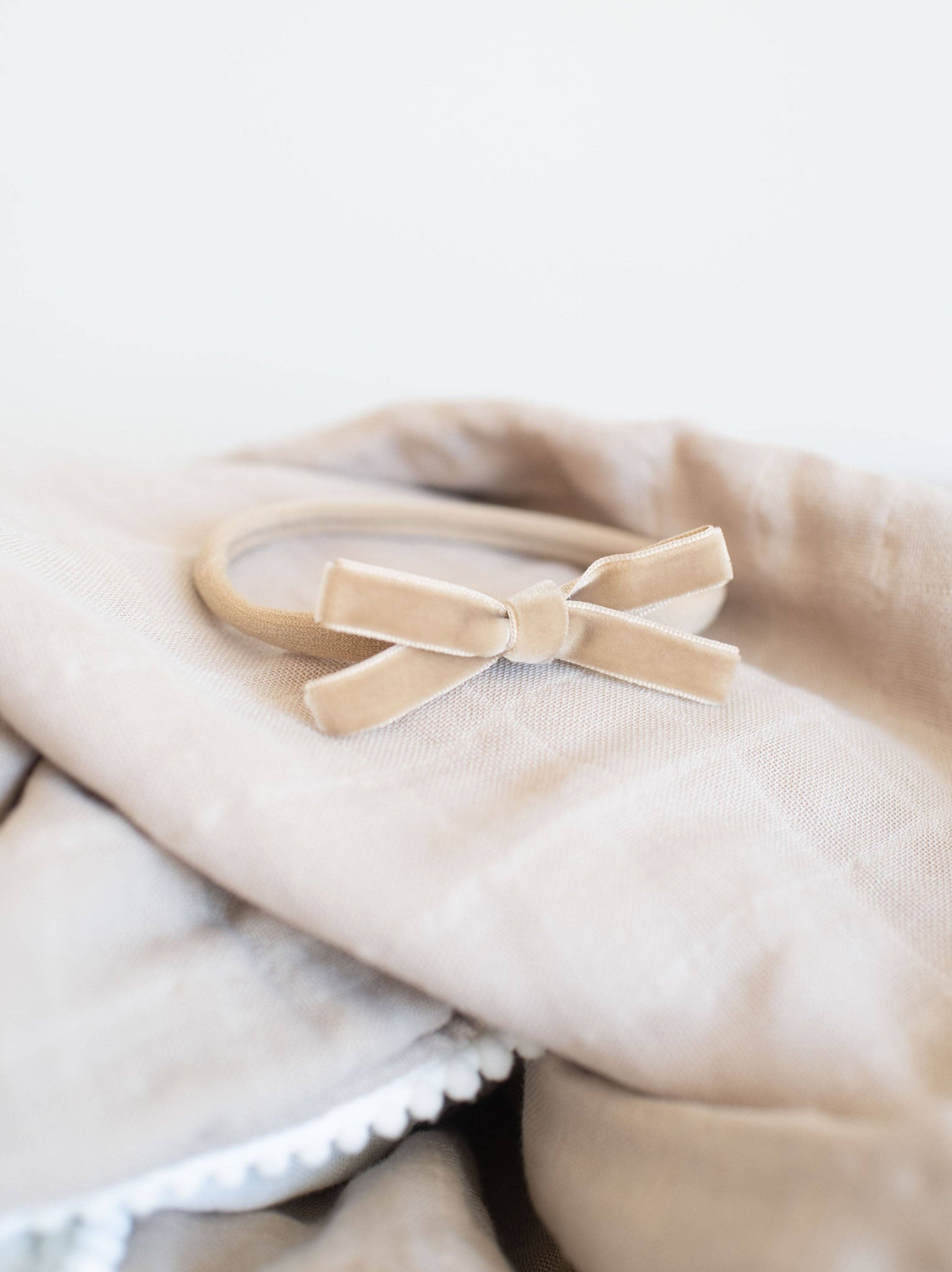 Nylon Headbands with Velvet Bows