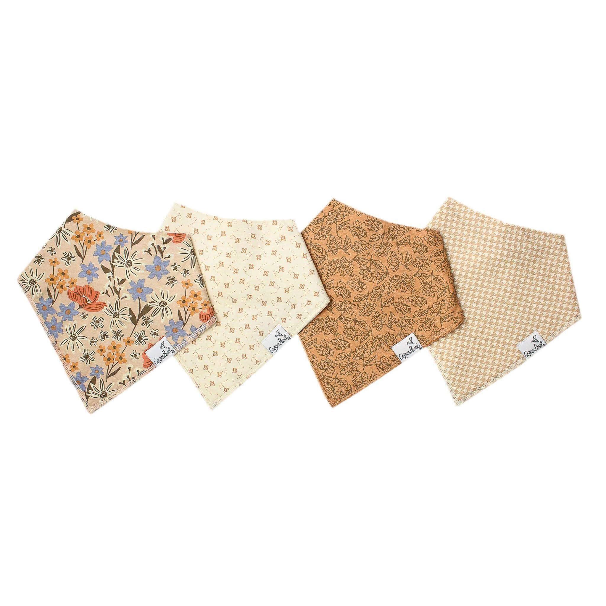 Copper Pearl Bandana Bib Set (4-pack)