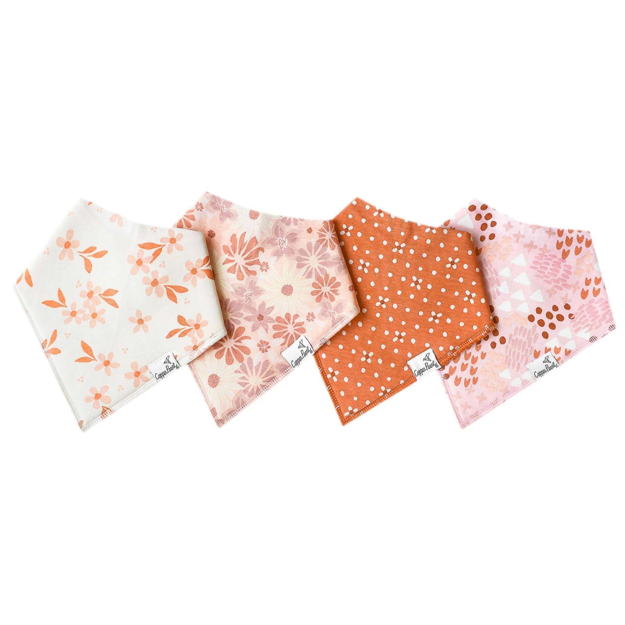 Copper Pearl Bandana Bib Set (4-pack)