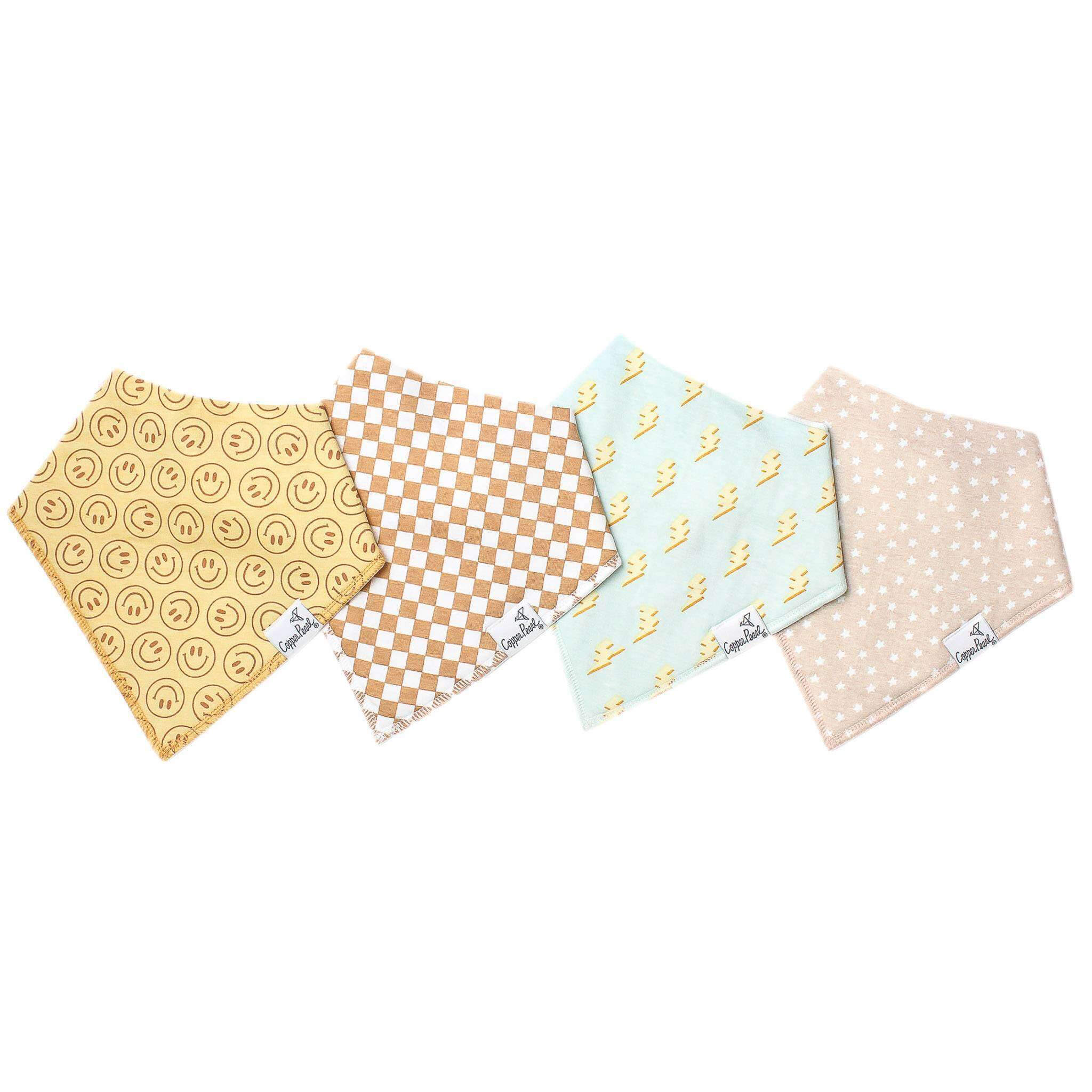 Copper Pearl Bandana Bib Set (4-pack)