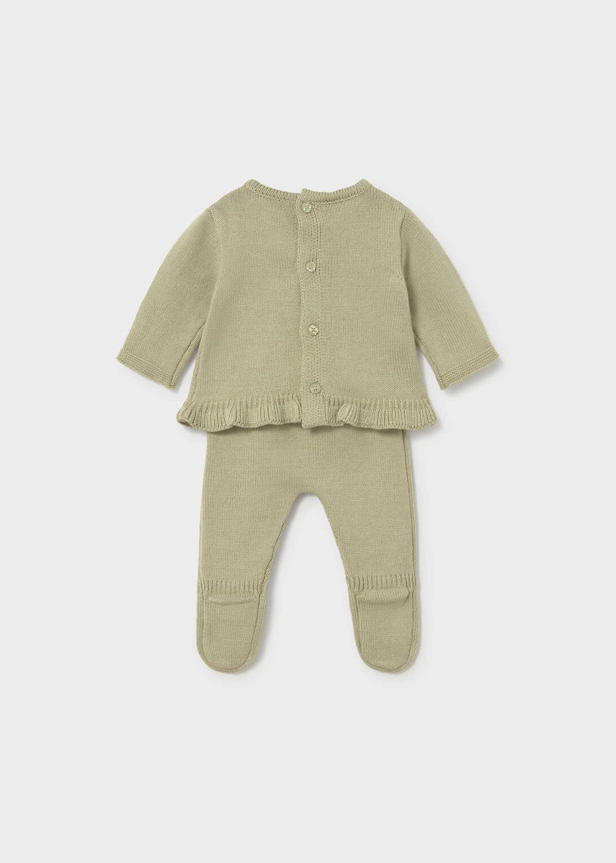 Newborn Girl Leggings and Sweater Bay Leaf Set