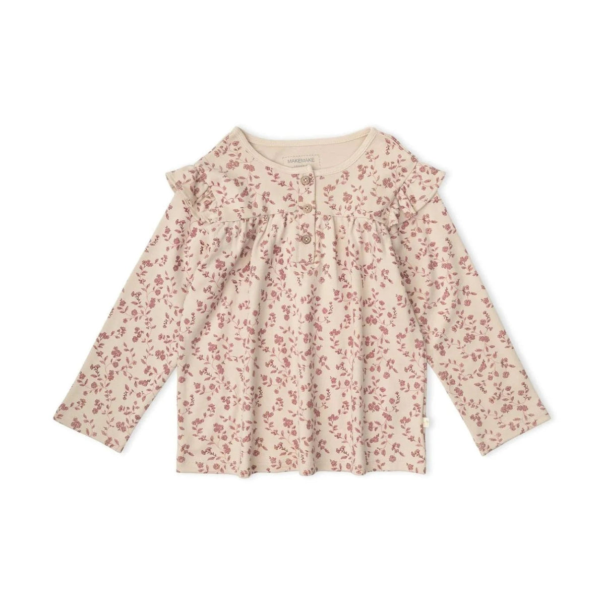 Organic Ruffle Sleeve Top | Petal Whispers