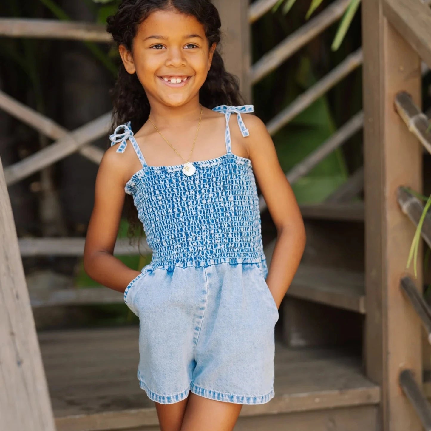 Brunch Club Romper | Denim
