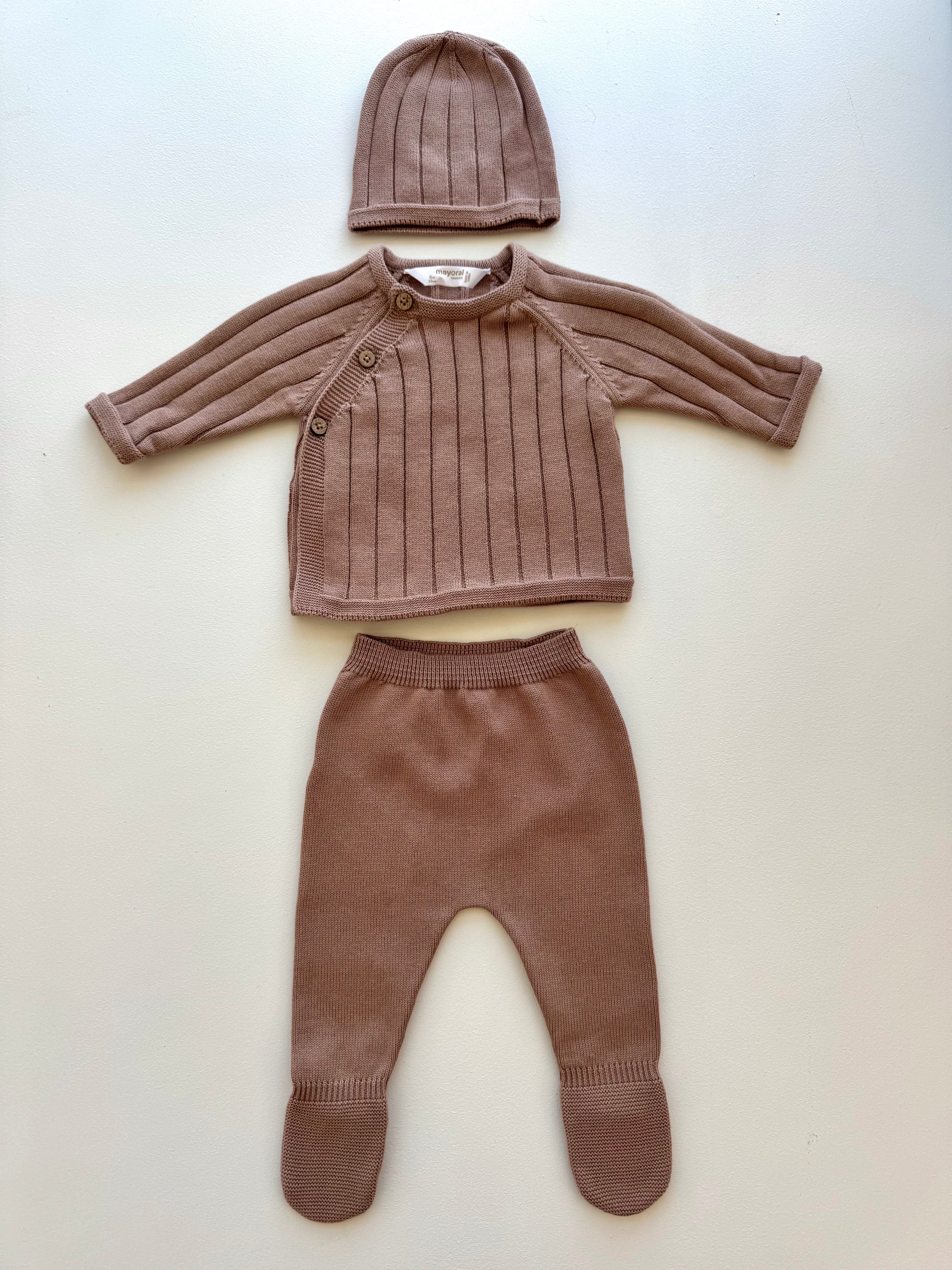 Newborn 3-Piece Take Home Set | Brown