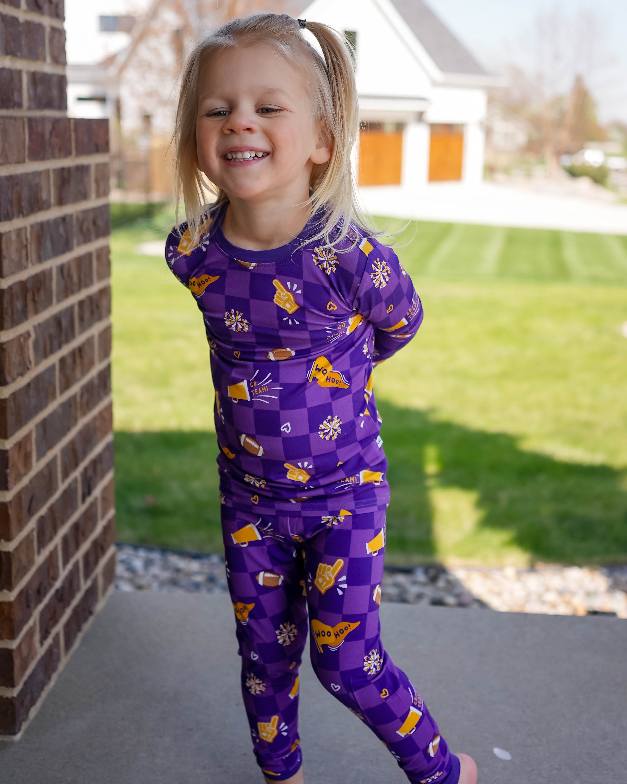 Purple & Gold Rally Two Piece PJ | Local Littles