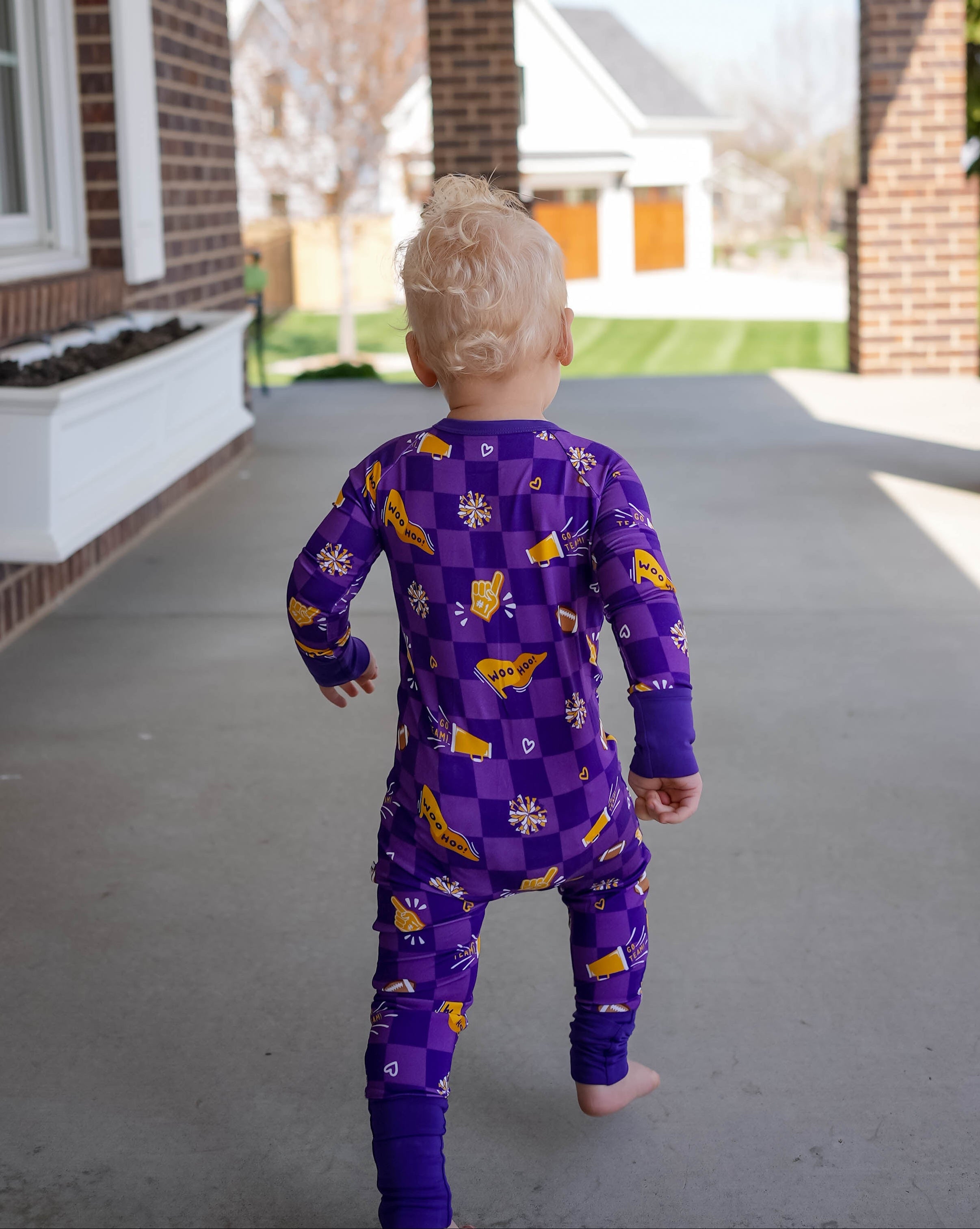 Purple & Gold Rally Romper | Local Littles