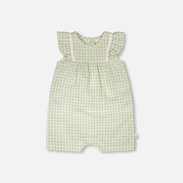 Vichy Romper | Sage Green
