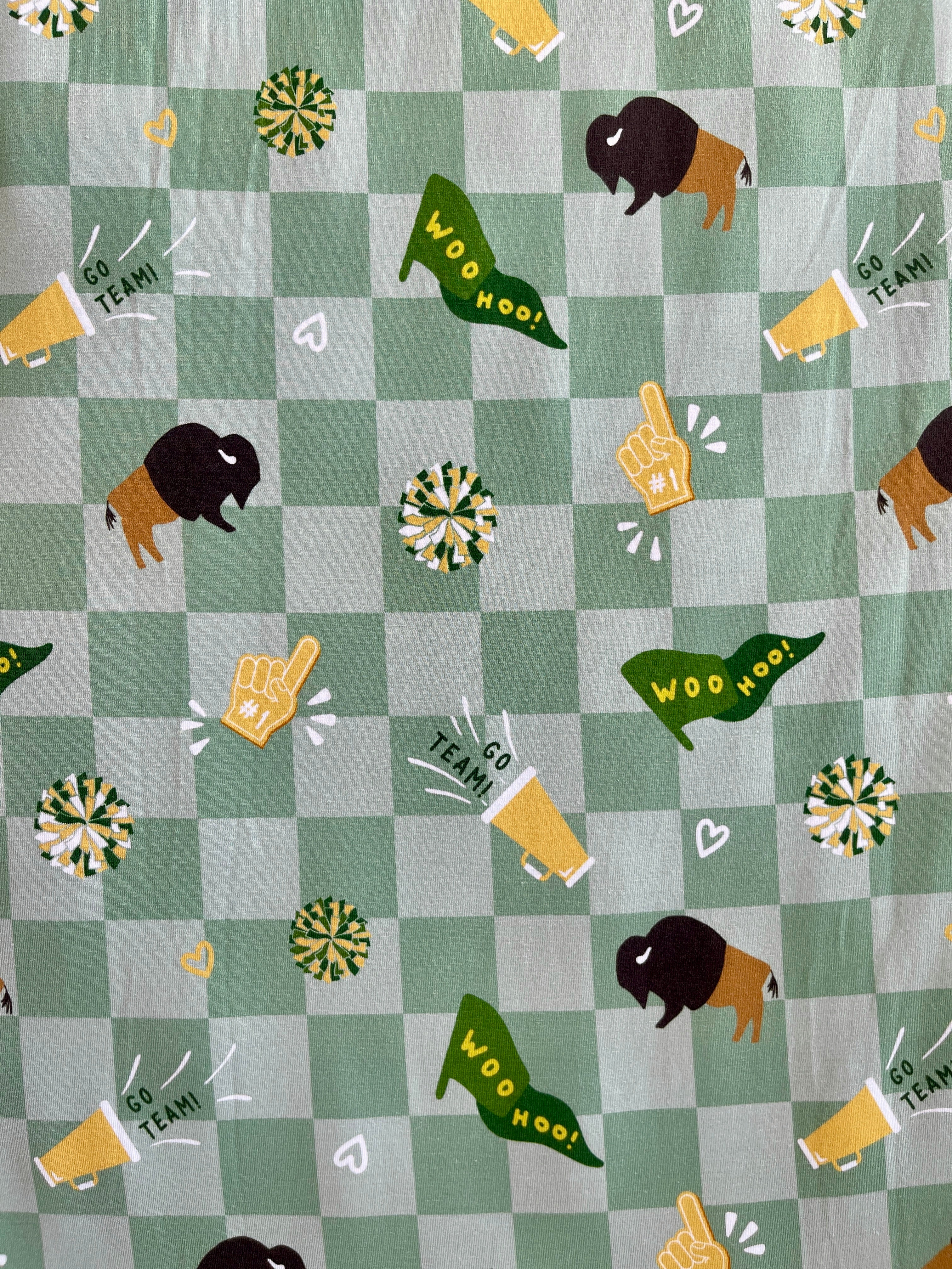 Green & Gold Quilted Blanket | Local Littles