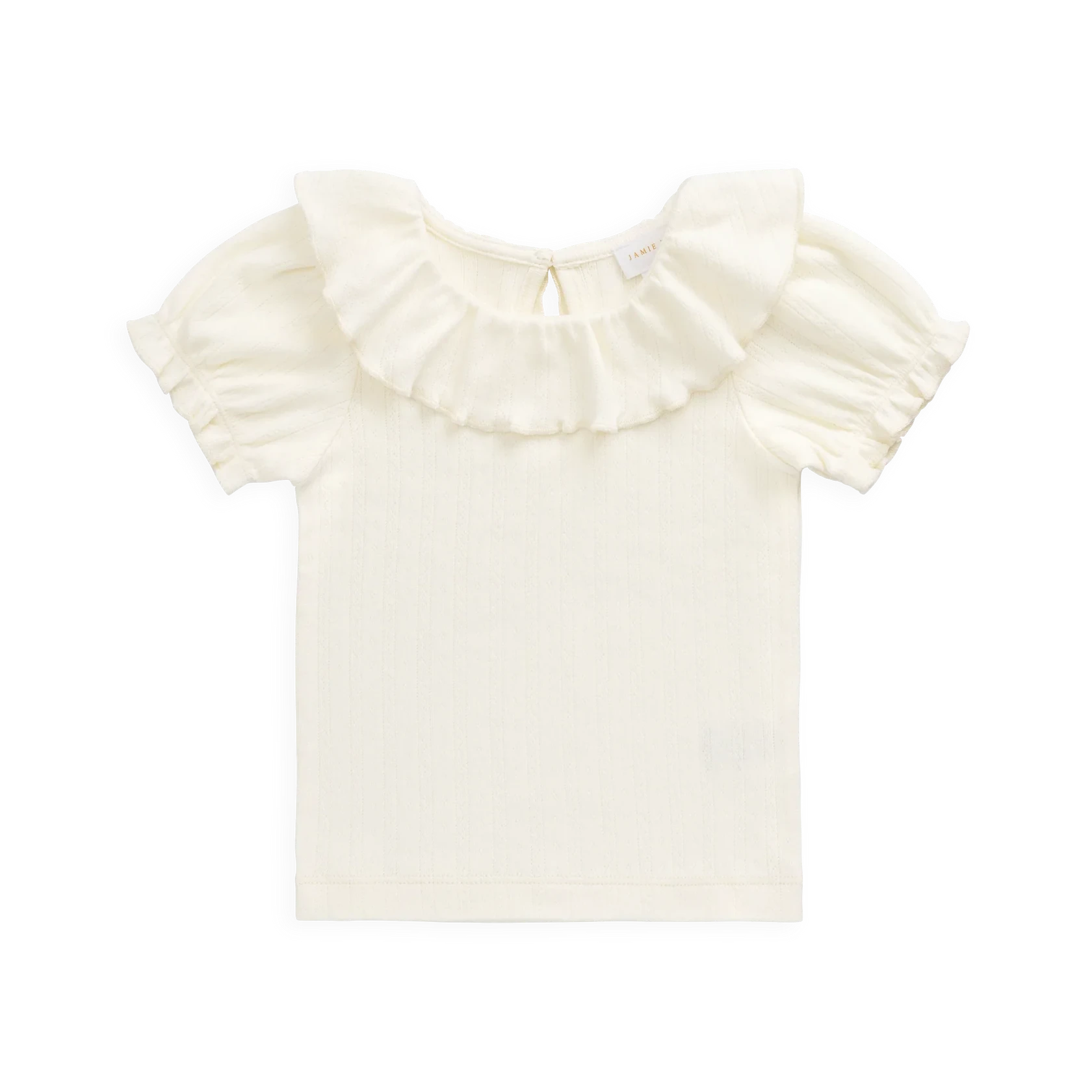 Organic Cotton Pointelle Marlene Top | Parchment