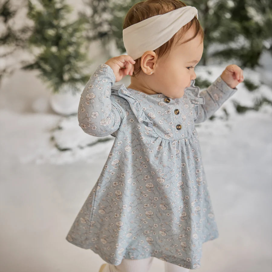 Frost Flower Print Jersey Dress Set