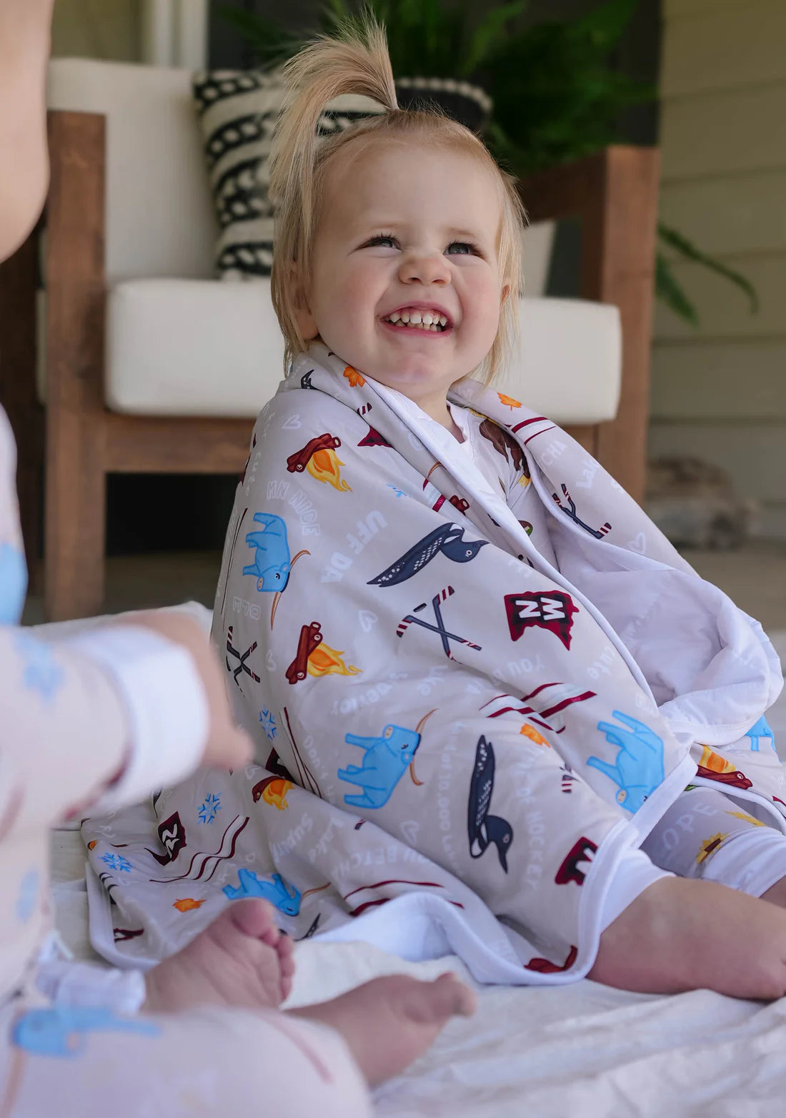 Land of 10,000 Lakes Quilted Blanket | Local Littles