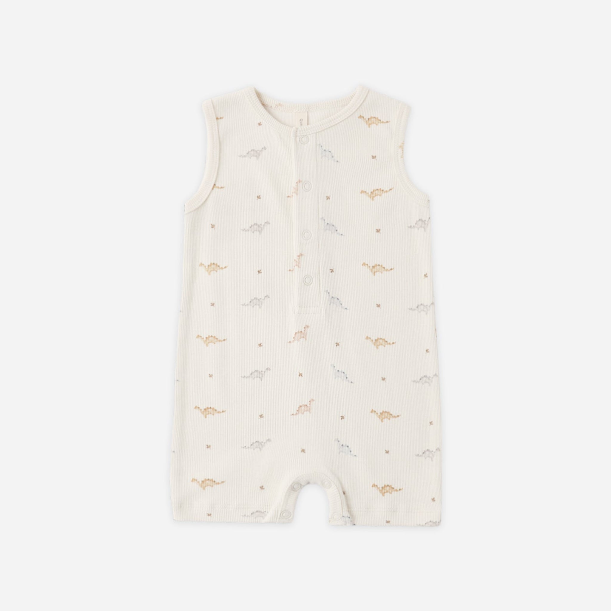 Ribbed Henley Romper | Dinos