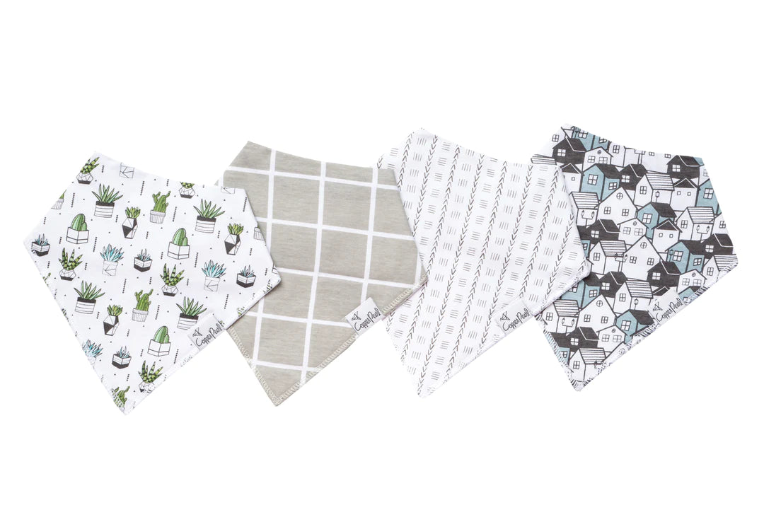 Copper Pearl Bandana Bib Set (4-pack)