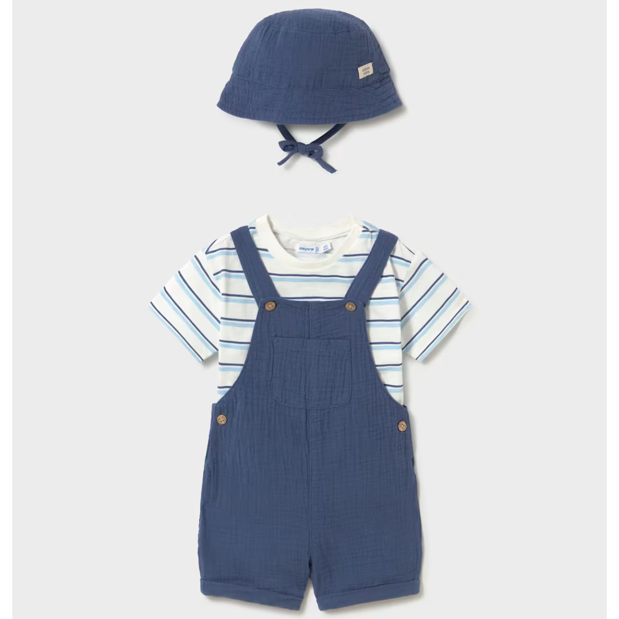 Dungaree 3 Piece Set | Ocean