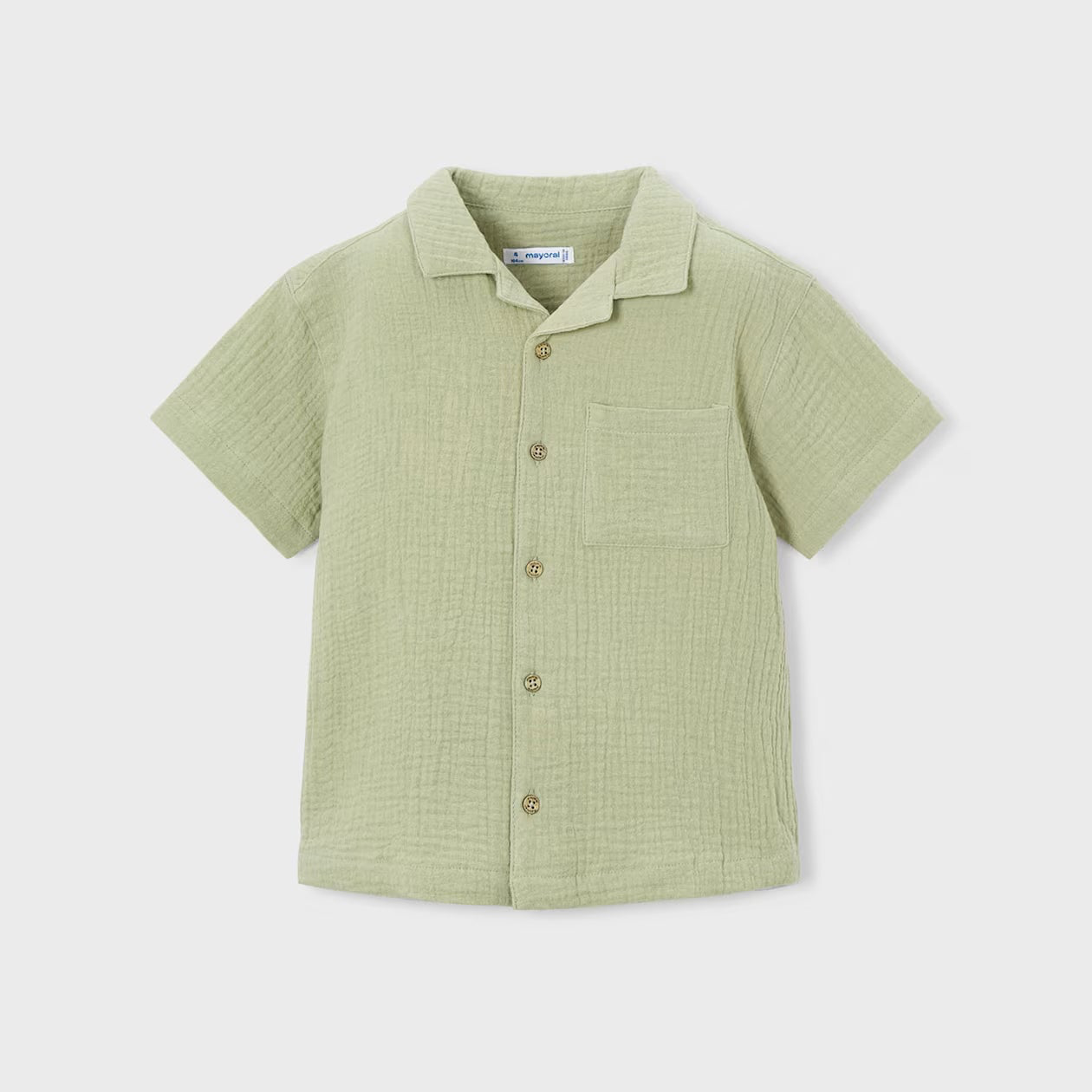 Button Up Shirt + Drawstring Shorts Set | Bamboo Green