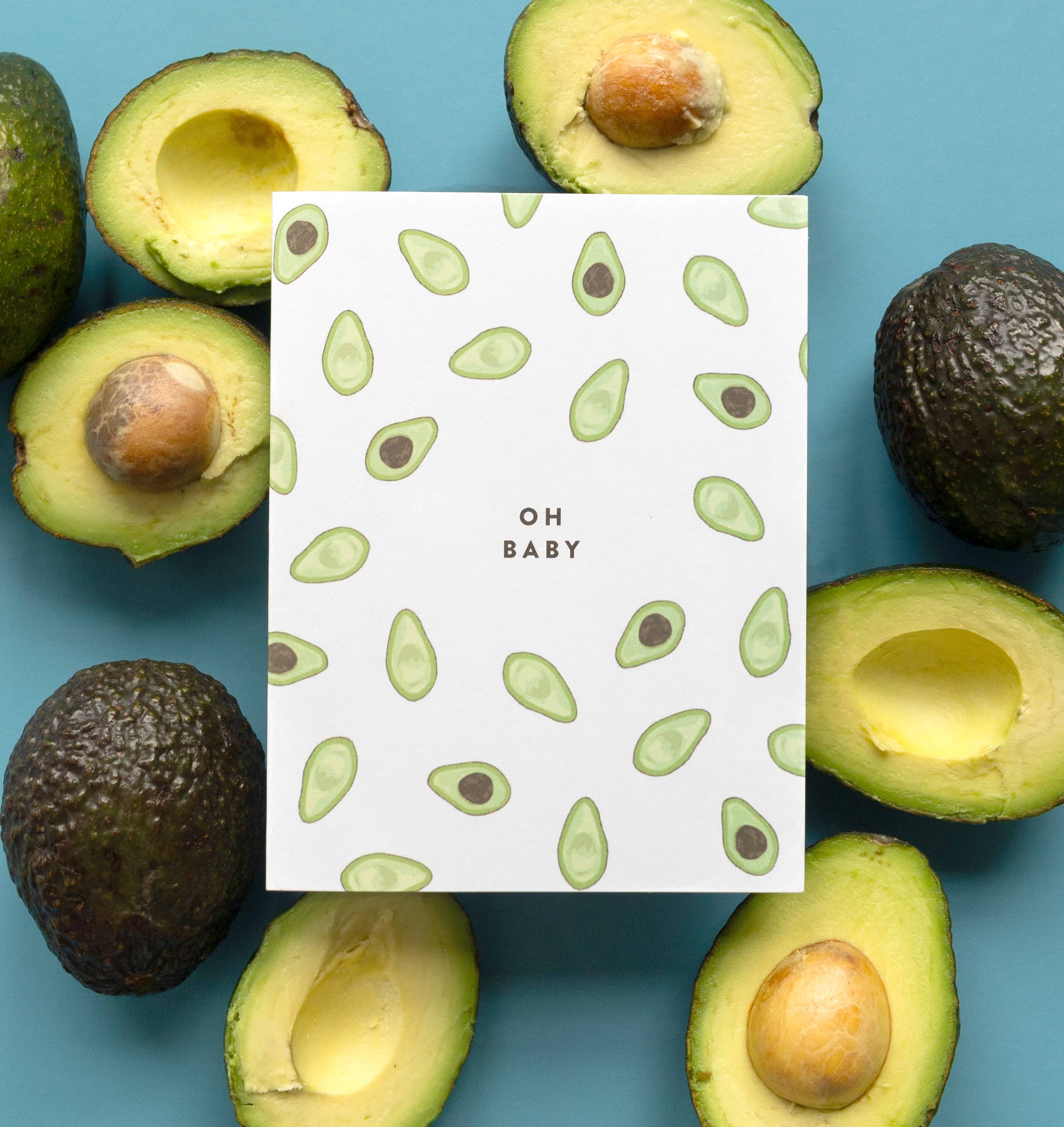 Oh Baby Avocado Pattern Card