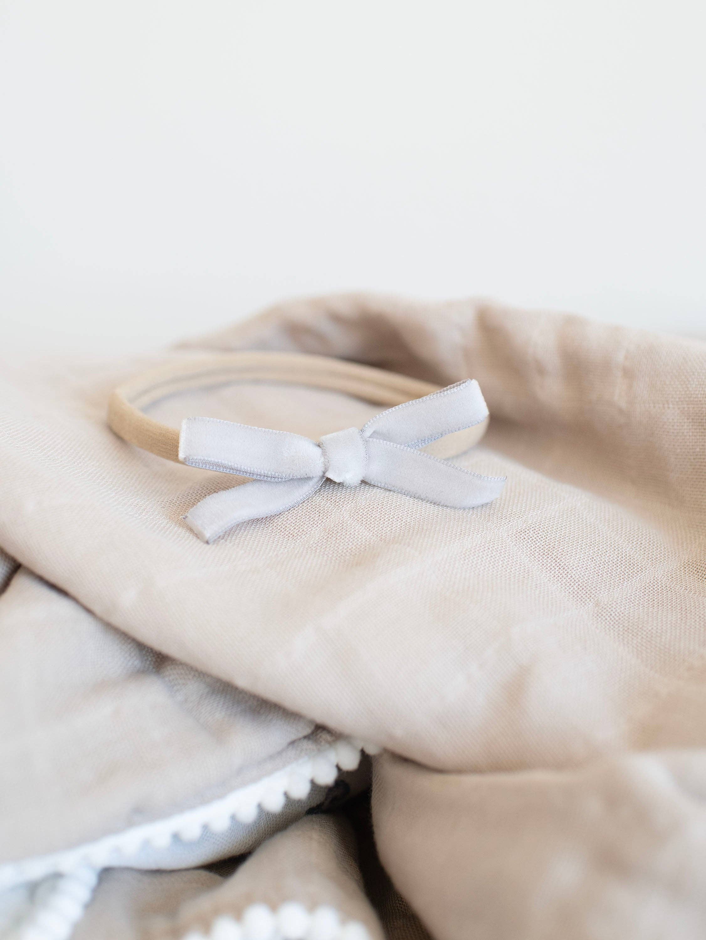 Nylon Headbands with Velvet Bows