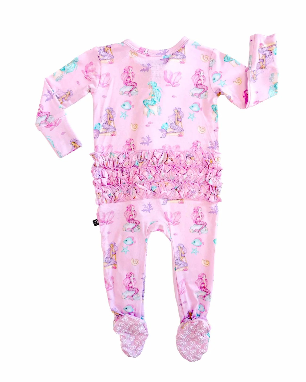 Ariella Ruffled Zippered Footie