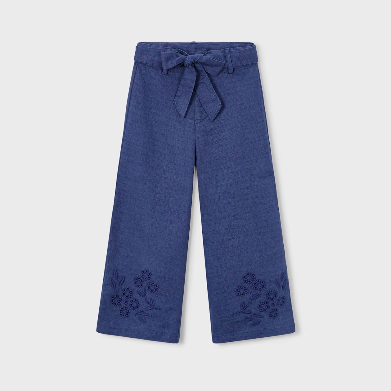 Embroidered Linen Pants