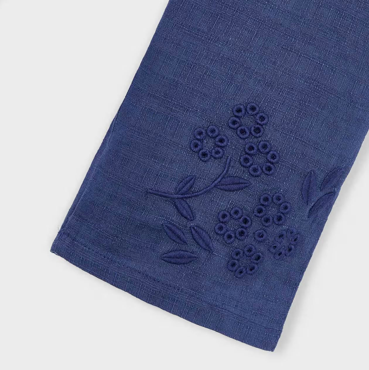 Embroidered Linen Pants