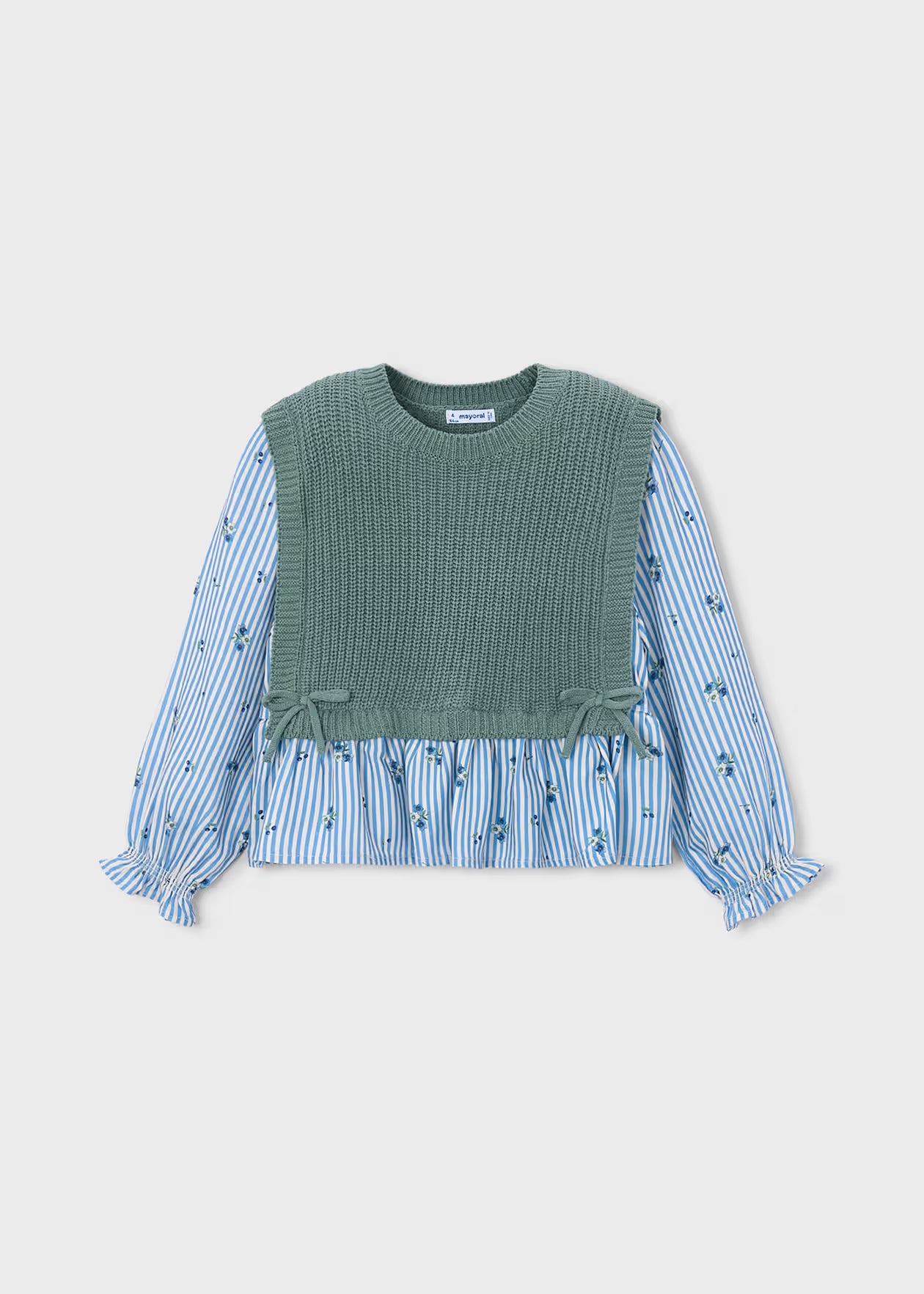 Vest Blouse | Olive Floral