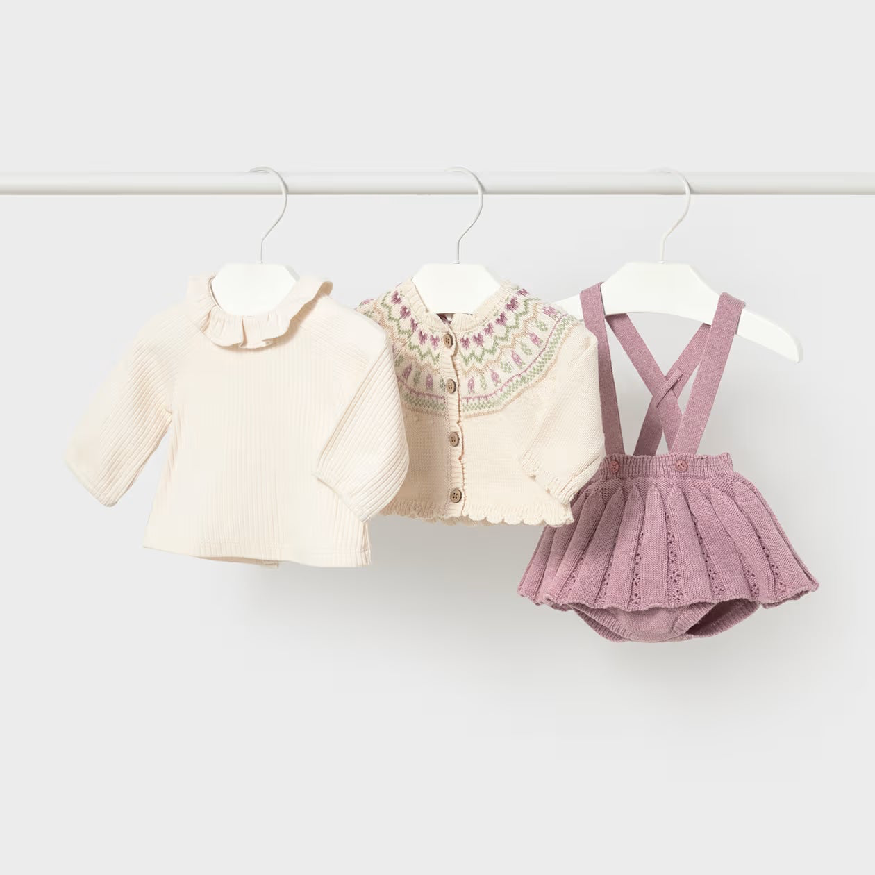 3 Piece Baby Girl Set | Purple Floral