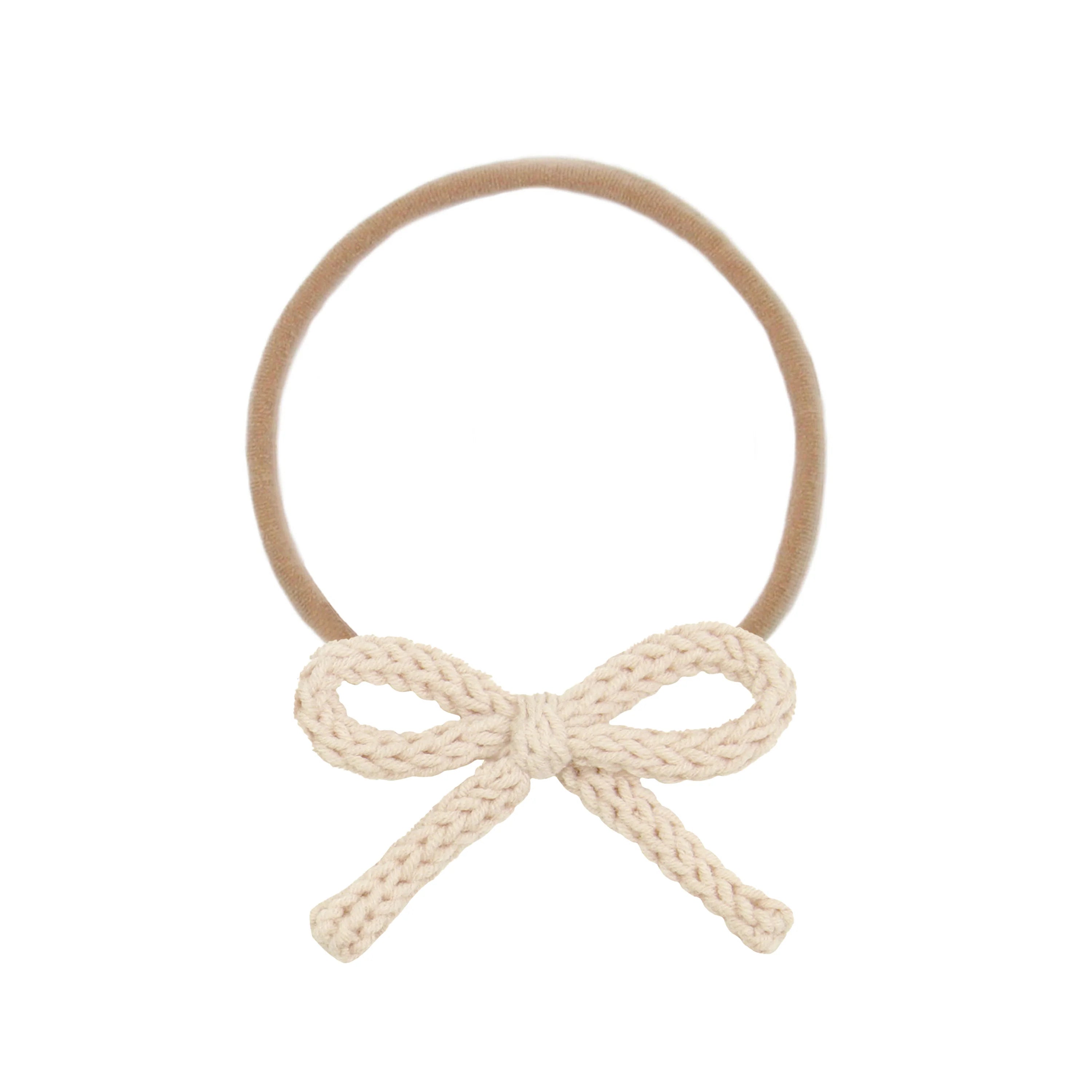Crochet Nylon Bow Headband