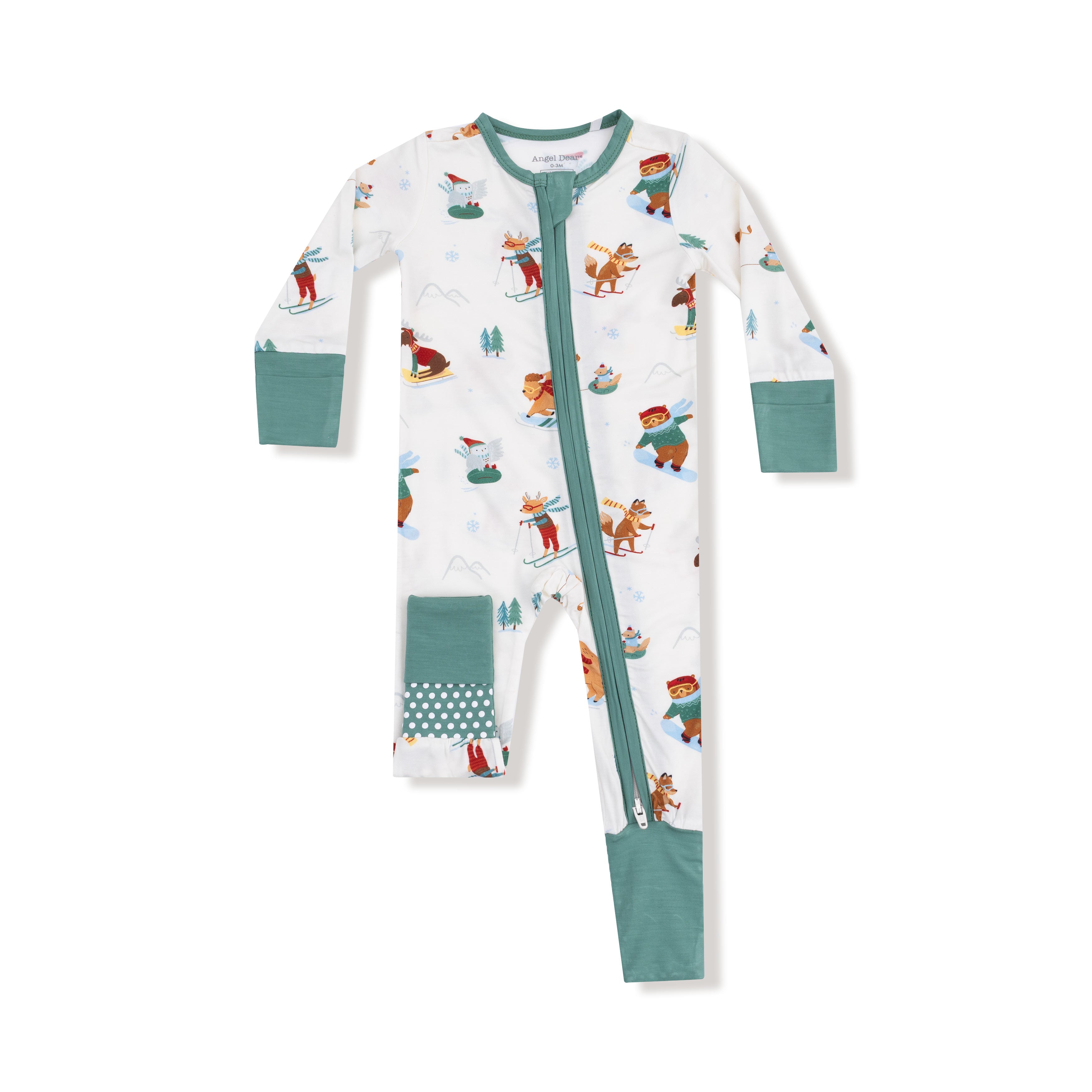 Winter Animal Sports 2 Way Zipper Romper