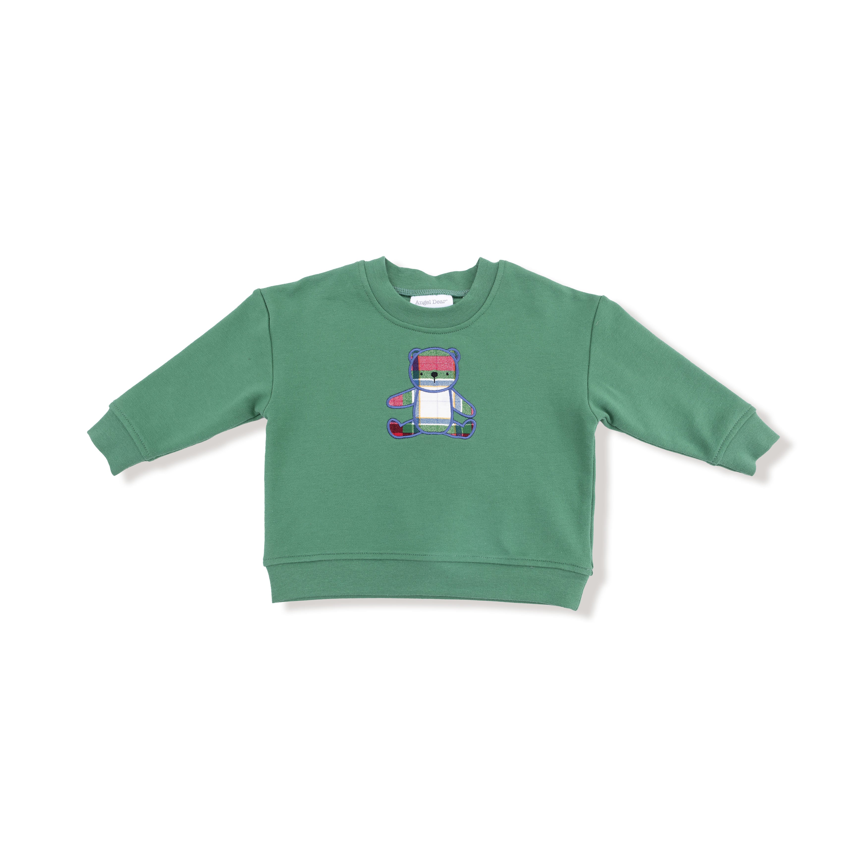 Bear Holiday Plaid Drop Sleeve Sweatshirt