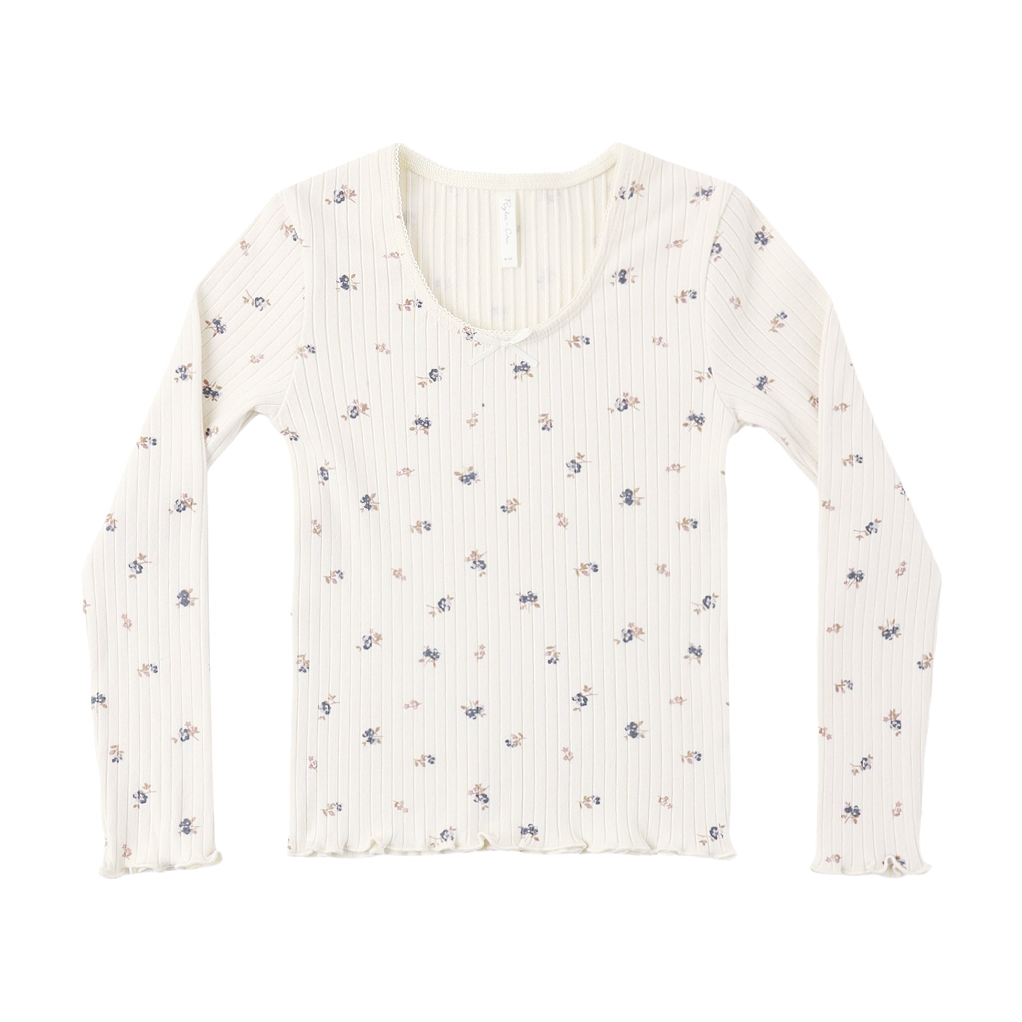 Ribbed Long Sleeve | Natural Ditsy