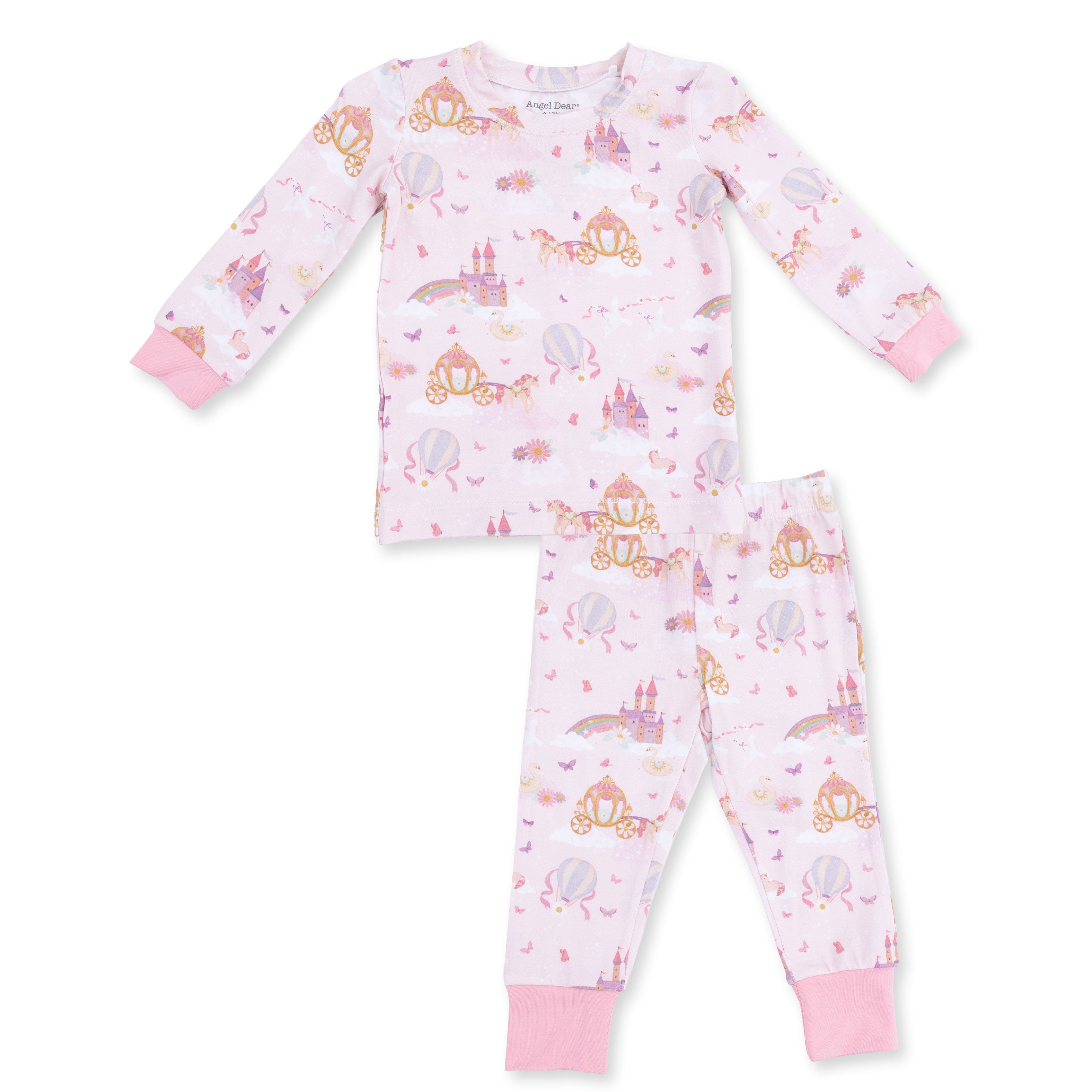 Long Sleeve Pajama Set | Princess Unicorns & Castle