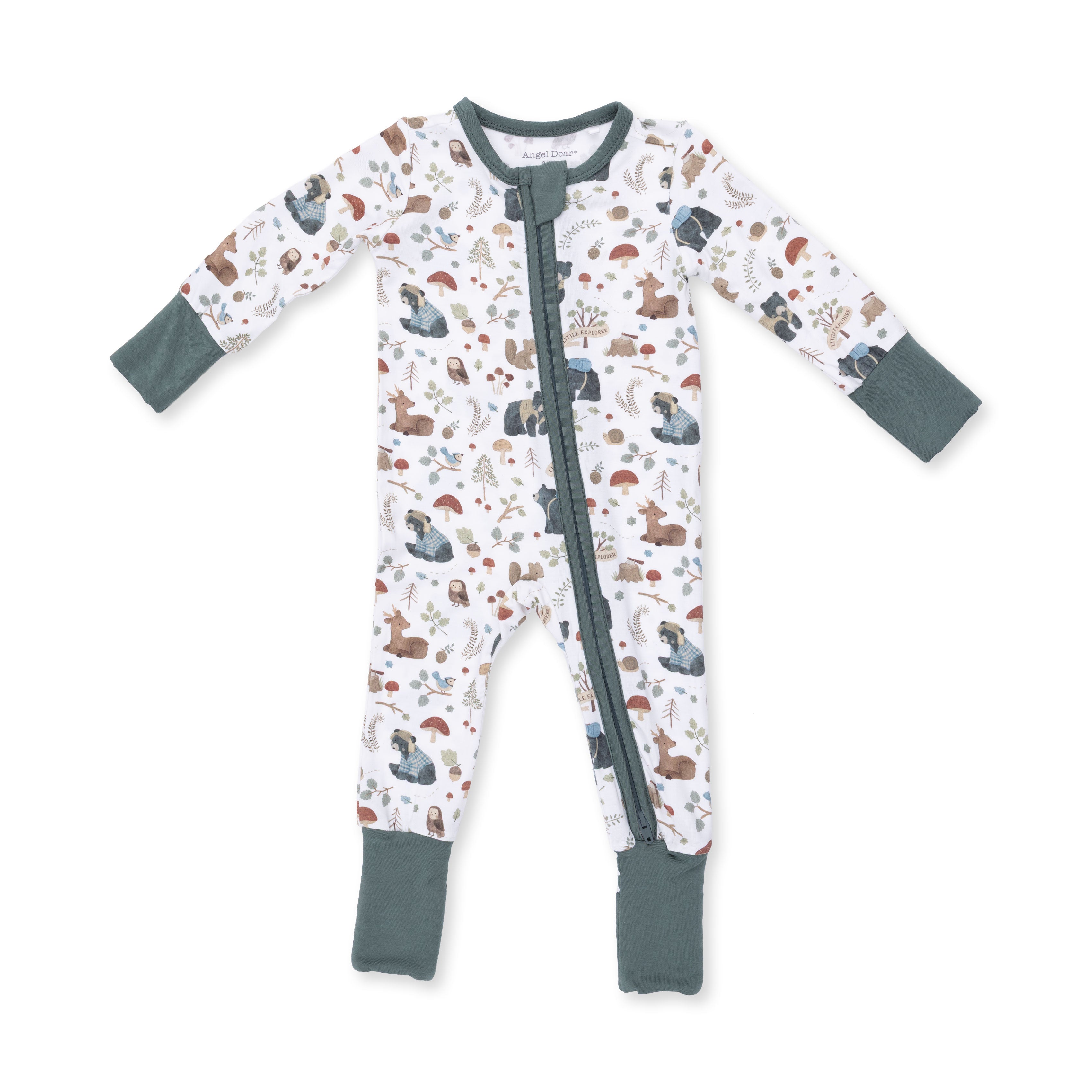 Convertible Romper | Southern Woodland Animals Green
